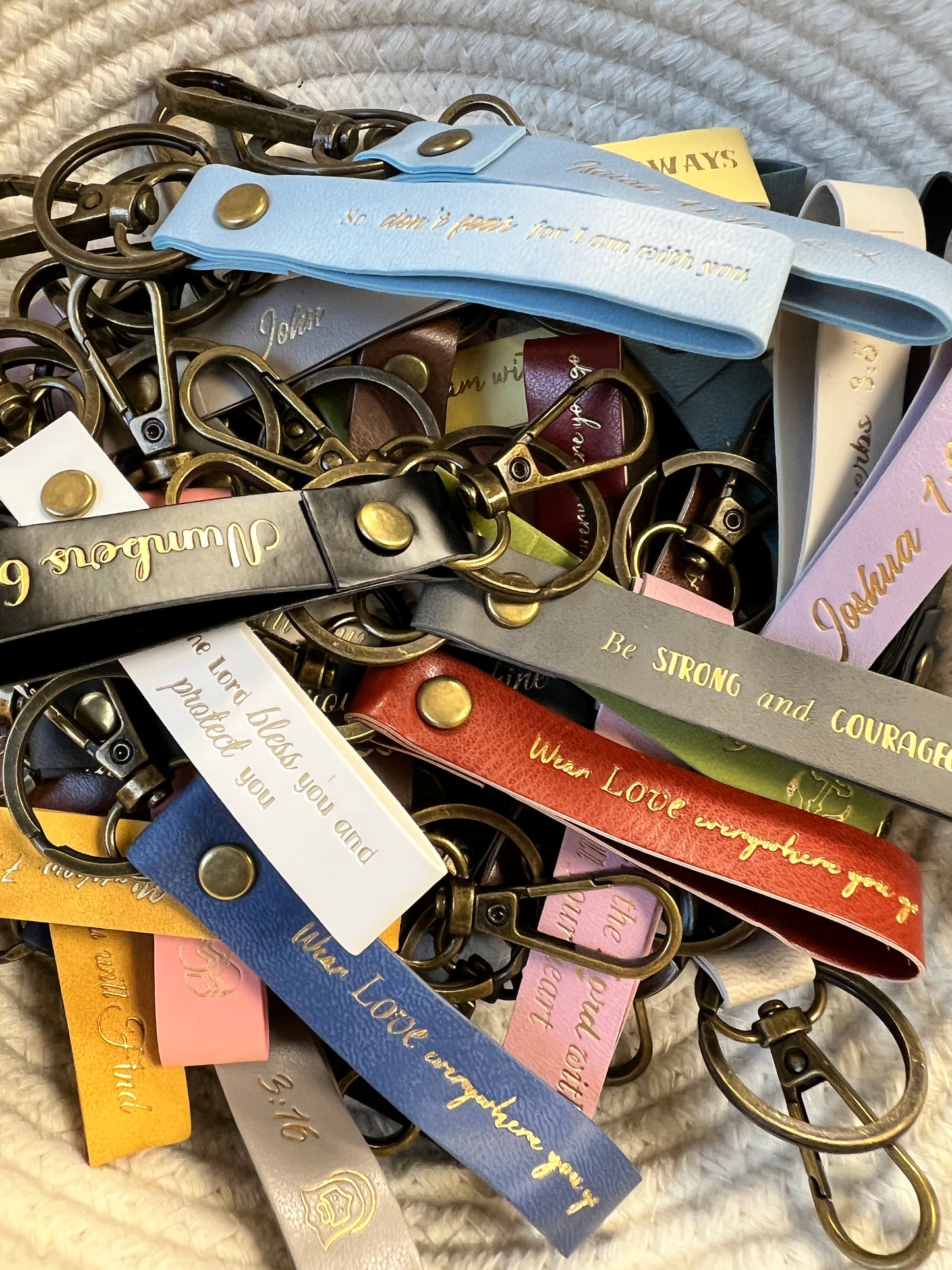 Keychains with Scriptures