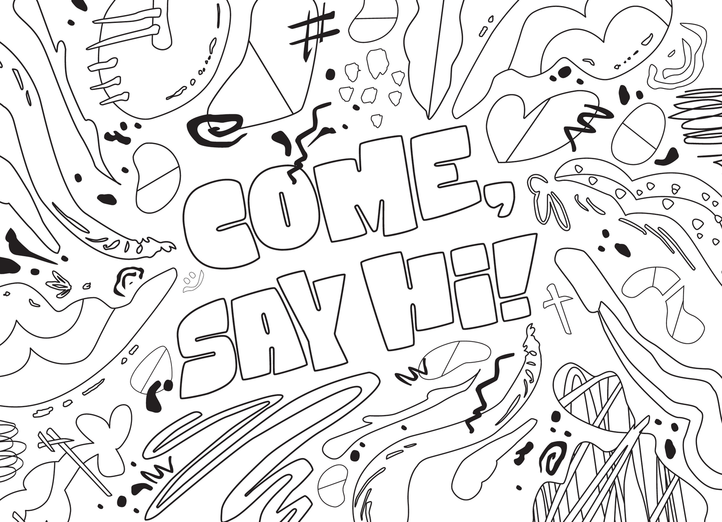 KIDS Coloring Postcards Set