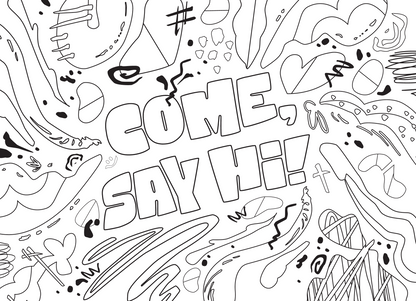 KIDS Coloring Postcards Set
